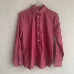 Wonder Nation boys burgandy button up dress shirt. Size 14